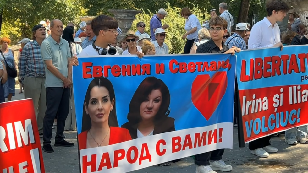 Protestujúci odsúdili uväznenie moldavského opozičného politika (VIDEÁ)