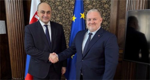 Štátny tajomník Ministerstva kultúry SR Mário Maruška prijal gruzínskeho veľvyslanca J. E. Konstantine Kvachakidze