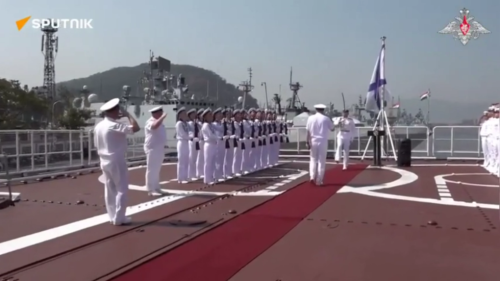 Ruská vojnová loď sa zúčastňuje na indickom námornom cvičení (VIDEO)