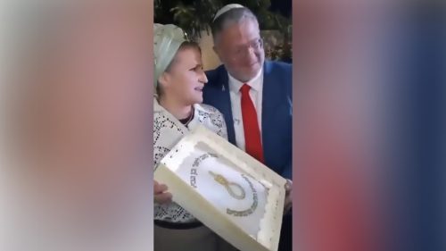 Izraelský minister bezpečnosti oslavuje narodeniny „slučkovými koláčmi“ (VIDEO/FOTO)