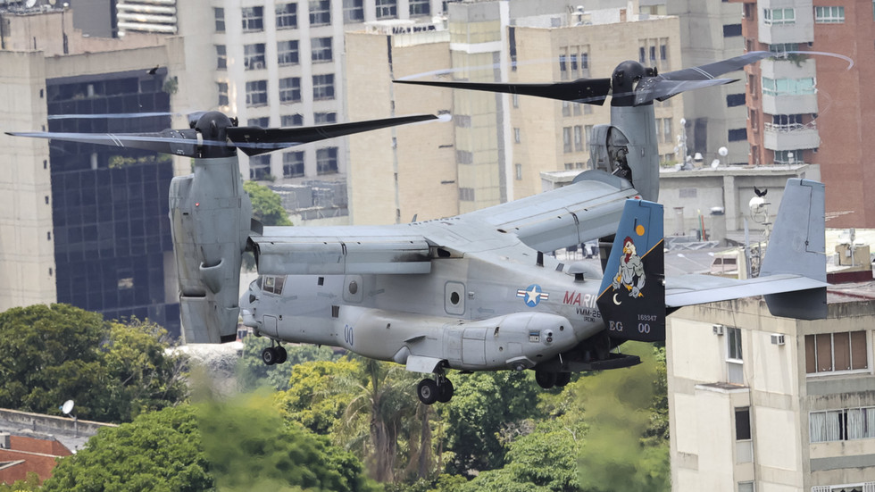 Americké Ospreys sa vznášajú nad hlavným mestom Venezuely (VIDEO) Americké Ospreys sa vznášajú nad hlavným mestom Venezuely (VIDEO)