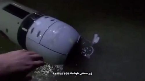 Irán zajal ďalší americký podvodný dron v oblasti Hormuzského prielivu (VIDEO)