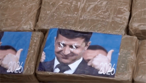 Na kokaíne zaistenom v Rusku sa objavili podobizne Zelenského